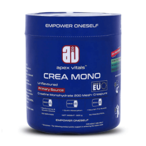 Apex Vitals Crea Mono Micronized Creatine Monohydrate 300 G - 100 Servings
